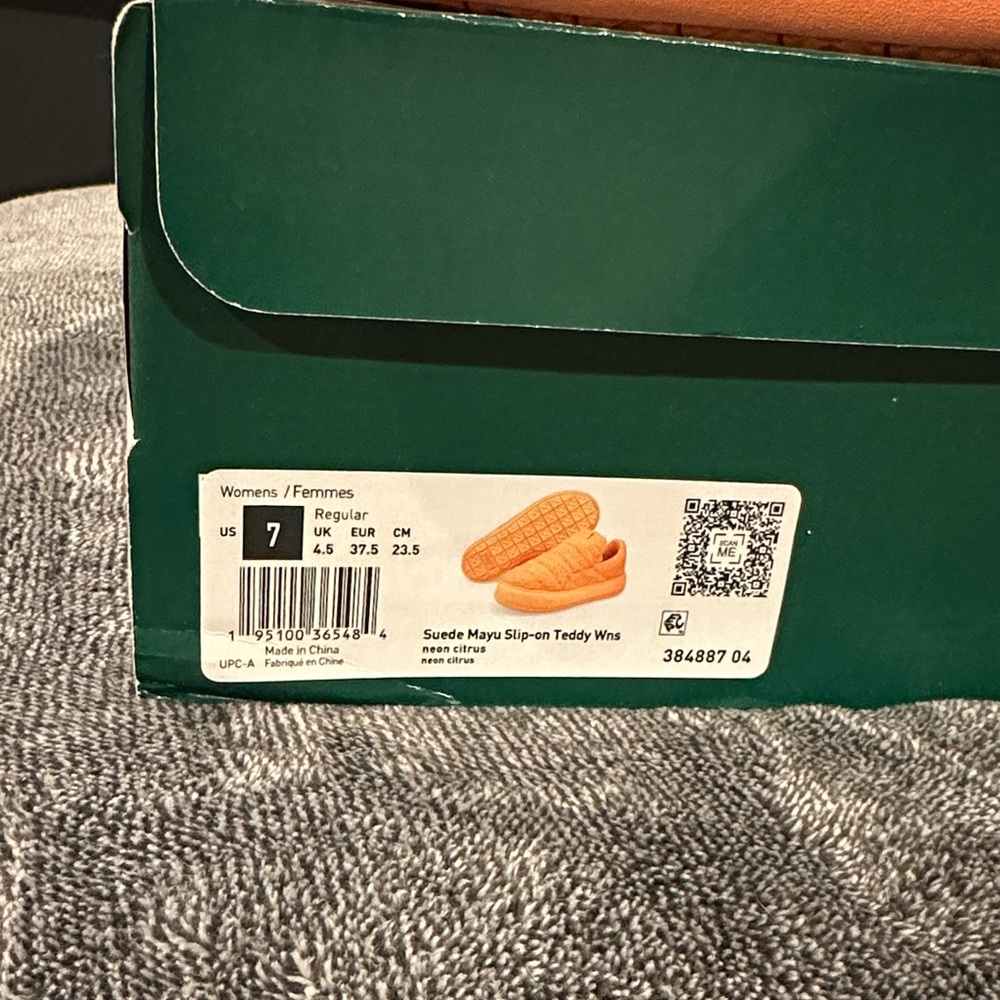 Puma Suede Mayu Slip-On in Vibrant Orange